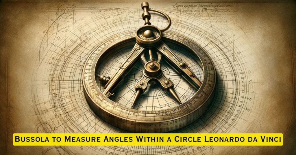 bussola to measure angles within a circle leonardo da vinci