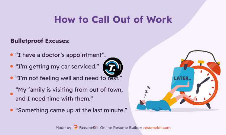 how to call out of work